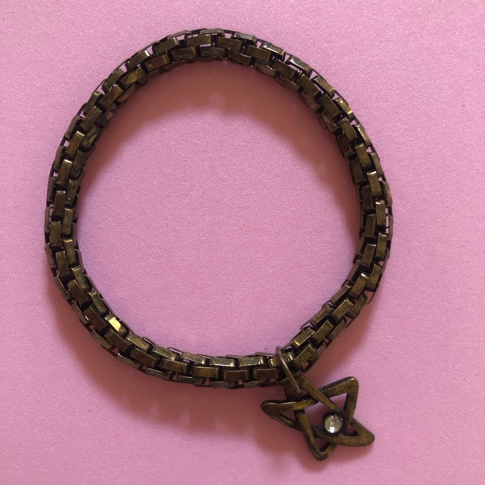 Vintage Bronze Star Charm Wrap Bracelet - Women Jewelry